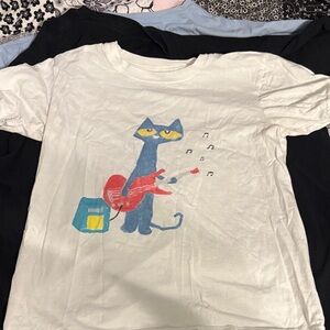 wonder nation White Tee with Pete the cat graphic design